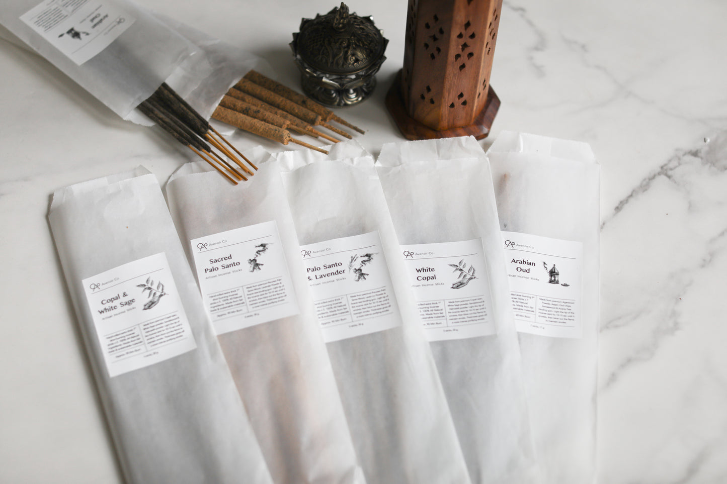 White Copal - Hand Rolled Incense Sticks