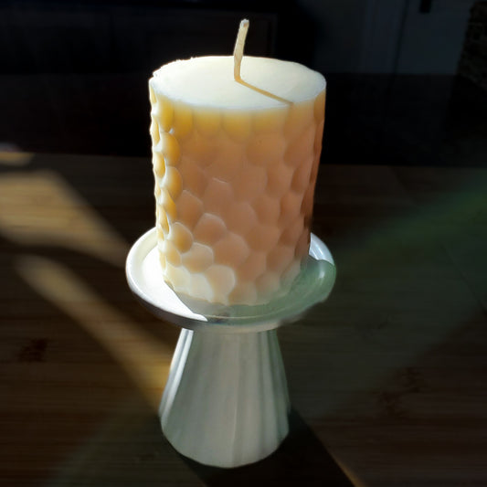 The Hive Candle - Abstract Honeycomb Pillar Sculpture Candle