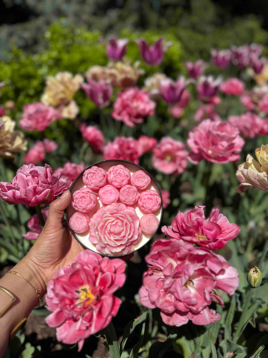 Peony Blooms - Colored Large 4-Wick Bouquet Candle